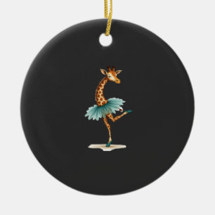Décoration En Céramique Girafe mignonne en tutu dansant en ballerine, gif