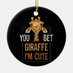 Décoration En Céramique Girafe Mignonne Sarcastique Amoureuse des Animaux