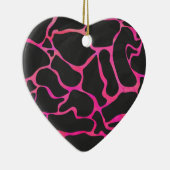 Décoration En Céramique Giraffe rose chaude et noire (Droite)