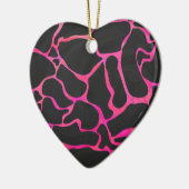 Décoration En Céramique Giraffe rose chaude et noire (Gauche)