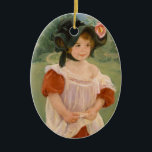 Décoration En Céramique Girl in a summer garden with a flower in hat<br><div class="desc">Childhood in a garden; romantic oil painting of a lovely little girl in a summer garden with a pink flower in her hat by American/French femelle impressionnonist painter Mary Cassatt.</div>