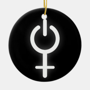 Décoration En Céramique Girl Power Electronic Symbole pour Gamer Female Si