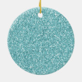 Décoration En Céramique Girly Glitz Aqua Turquoise Parties scintillant Uni (Dos)