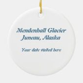 Décoration En Céramique Glacier de Mendenhall/Juneau Alaska (Dos)