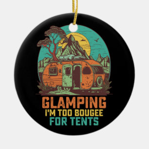 Décoration En Céramique Glamping Je suis Trop Bougee Pour Tentes Rétro Vin