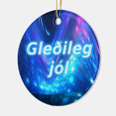 Décoration En Céramique Gleðileg Jól - Qaanaaq - Lumières du Nord (Gauche)