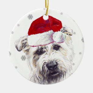 Décoration En Céramique Glen of Imaal Terrier - Bauble de Noël du Père Noë