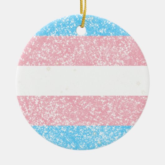 Décoration En Céramique Glitter transgenre pride (Devant)