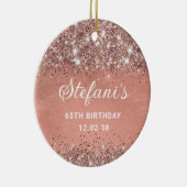Décoration En Céramique Glittery Soft Rose Gold Foil 65e Anniversaire Clas (Droite)