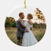 Décoration En Céramique Glittery Turquoise Blue Foil Notre 1er Noël (Dos)