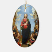 DÉCORATION EN CÉRAMIQUE GLOIRE À LA CONCEPTION IMMACULÉE (Gauche)