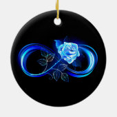 Décoration En Céramique Glowing infinity with blue rose (Dos)