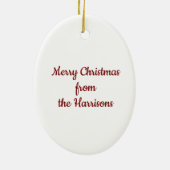 Décoration En Céramique Gnome Ceramic Oval Christmas Ornament (Dos)