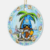 Décoration En Céramique Gnome de plage (Gauche)