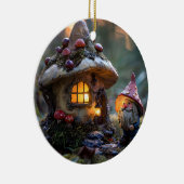 Décoration En Céramique Gnome et une maison de champignons, design imagina (Droite)