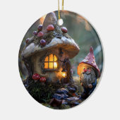 Décoration En Céramique Gnome et une maison de champignons, design imagina (Gauche)