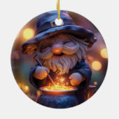 Décoration En Céramique Gnome souriant Stirring Magic Pot (Dos)