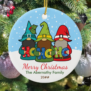 Décoration En Céramique Gnomes adorables Joyeux Noël Personnalisé