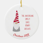 Décoration En Céramique Gnomes de Noël Personnalisé Minimal (Dos)