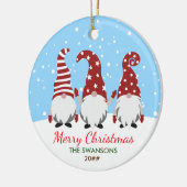 Décoration En Céramique Gnomes mignons Joyeux Noël personnalisé (Gauche)