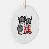 Décoration En Céramique Gnomes nordiques mignons Viking Tomte Couple Scand (Droite)