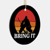 Décoration En Céramique Goalie De Hockey Sur Glace (Droite)