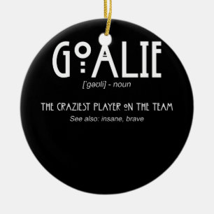 Décoration En Céramique Goalie Gear Goalkeeper Définition Football Hockey