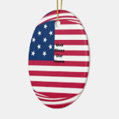 Décoration En Céramique God Bless Our Home : USA Flag Swirl Art (Gauche)