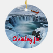 Décoration En Céramique Goðafoss Panoramic Christmas Ornament (Dos)