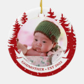 Décoration En Céramique Godmère Année Etablie Photo Noël (Dos)