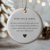 Décoration En Céramique Godparents Photo Proposal Girl Boy Twins