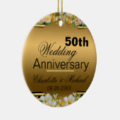 Décoration En Céramique Gold 50th Wedding Anniversary (Droite)