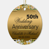 Décoration En Céramique Gold 50th Wedding Anniversary (Gauche)