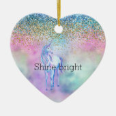 Décoration En Céramique Gold Aqua Parties scintillant Purple Unicorn Étinc (Devant)