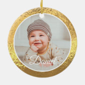 Décoration En Céramique gold Frame Baby's First Christmas (Dos)