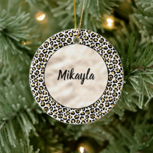 Décoration En Céramique Gold Glam Black Empreinte de léopard Be Kind