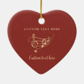 Décoration En Céramique Gold Music Notes Élégant Noël (Dos)