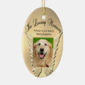 Décoration En Céramique Gold Pet Memorial Ajouter une photo (Droite)