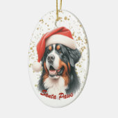Décoration En Céramique Gold Splatz Père Noël Paws Bernese Mountain Dog (Gauche)