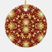 Décoration En Céramique Golden Glory — Starburst Christmas Design (Dos)