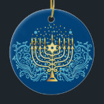 Décoration En Céramique Golden menorah Hanoukka fête de la lumière<br><div class="desc">Golden menorah Hanoukka salutation festival de lumières décoration</div>
