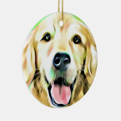 Décoration En Céramique Golden Retriever Chien Chien Chien Chien Art numér (Droite)