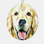 Décoration En Céramique Golden Retriever Chien Chien Chien Chien Art numér (Gauche)