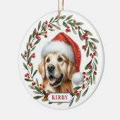 Décoration En Céramique Golden Retriever Dog Ceramic Circle Ornament (Gauche)