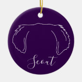 Décoration En Céramique Golden Retriever Ornament (Om Logo) (Devant)