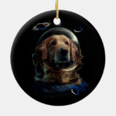 Décoration En Céramique Golden Retriever Papa Astronaut Casque Chien Astro (Dos)