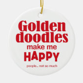 Décoration En Céramique Goldendoodles Me Rendre Heureux (Devant)