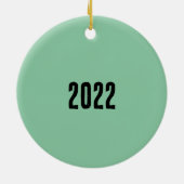 Décoration En Céramique Goldfinch portant un chapeau de Père Noël (Dos)