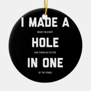 Décoration En Céramique Golf amusant pour hommes femmes Trou dans un seul 