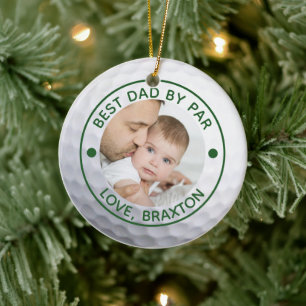 Décoration En Céramique Golfer BEST DAD PAR PAR Photo Golf Ball